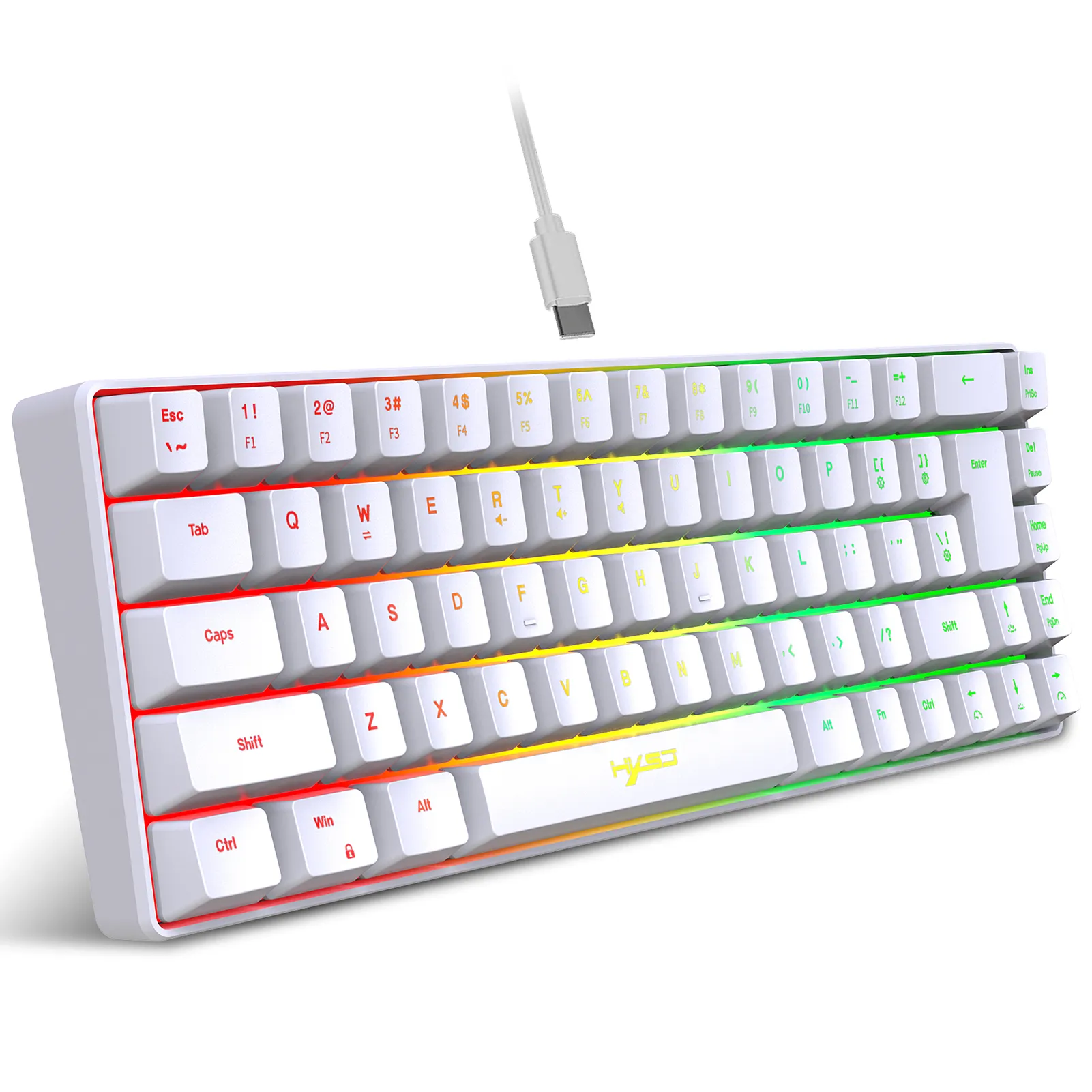 HXSJ V200 Wired K68 RGB Streamer Mini Gaming Keyboard 19-Key Conflict-Free Membrane Keyboard but