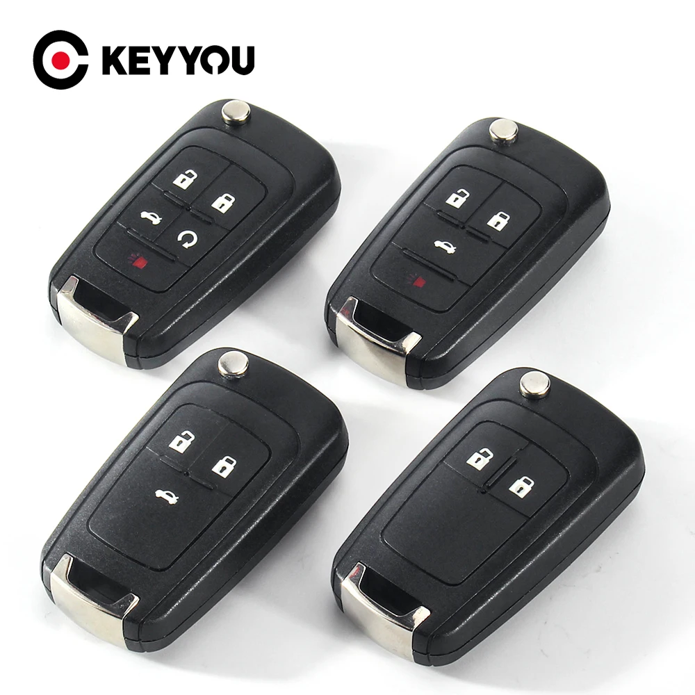 KEYYOU 1PCS Flip Remote Car Key For Chevrolet Cruze Epica Lova Camaro Impala Fit Astra J Corsa E