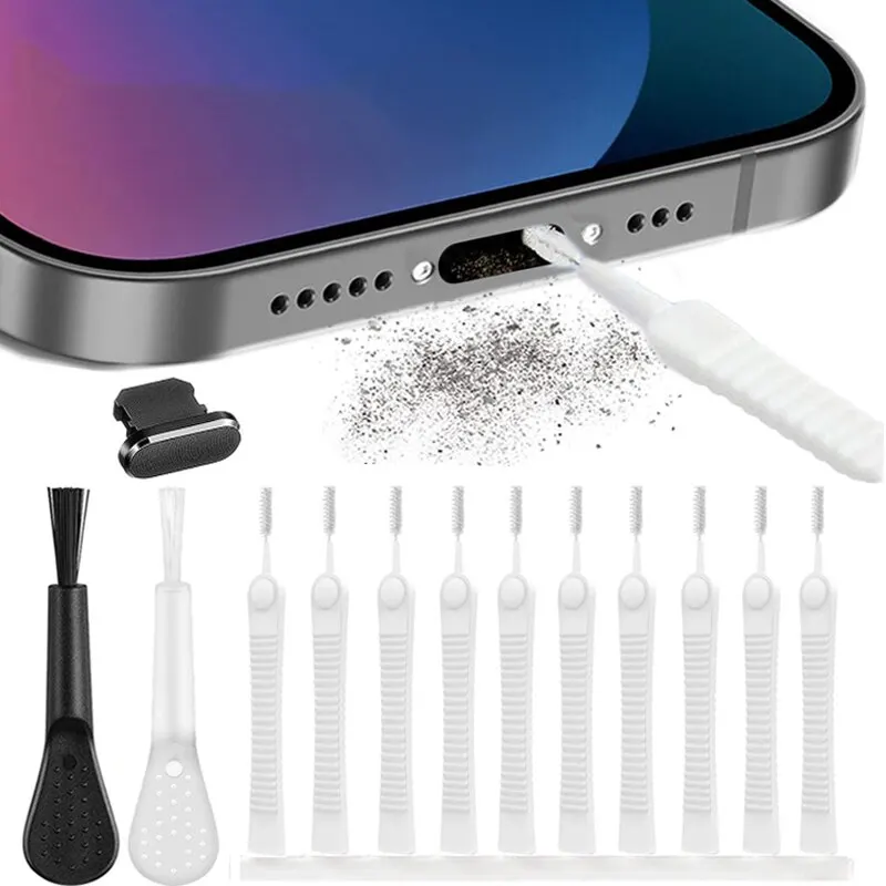 13PCS Mobile Phone Speaker Dust Removal Cleaner Tool Kit For iPhone 14 13 Pro Max Earphones Charge