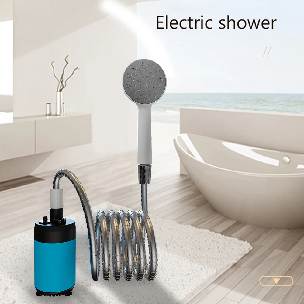 Portable Shower Outdoor Camping Shower Handheld Electric Shower Battery Powered Compact Handheld