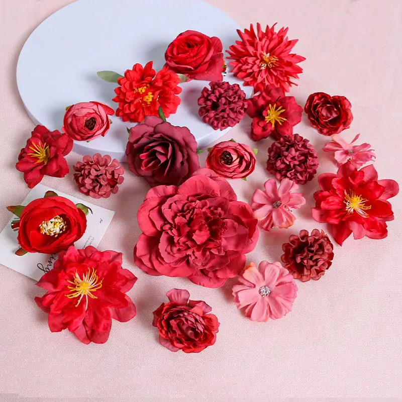 Multicolor Mixed Artificial Flowers Silk Rose Fake Flowers for Home Decor Wedding Decoration DIY