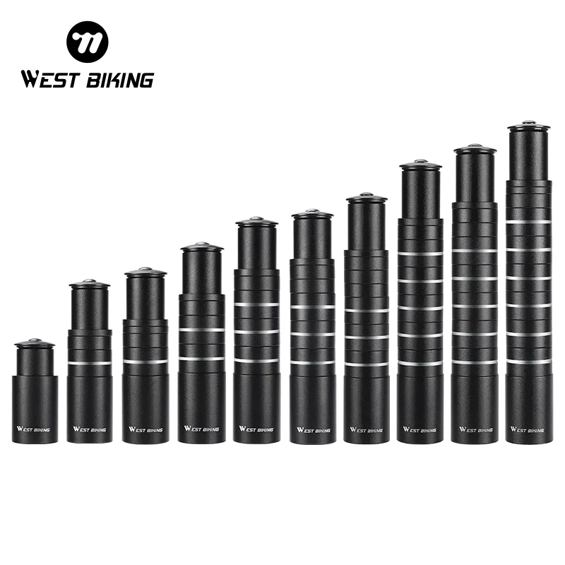 WEST BIKING Bicycle Fork Stem Extender Aluminum Alloy Handlebar Rise Up Adapter Mountain Bike Stem