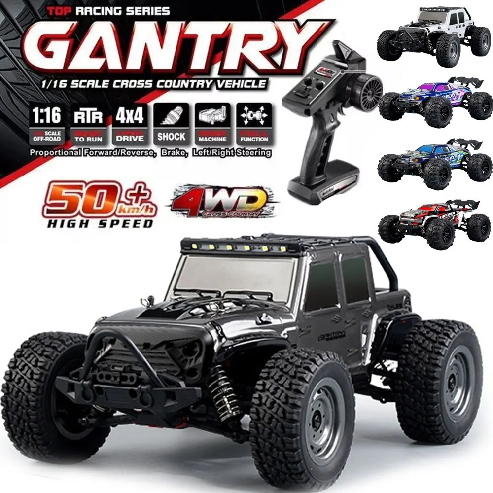 4WD RC Car With Led Lights 2.4G Radio Remote Control Cars Buggy Off-Road Control Trucks Boys Toys