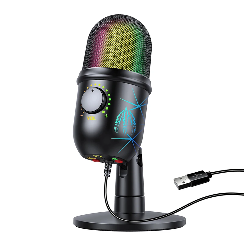 USB Microphone Studio Professional Condenser Microphone for PC Computer Recording Streaming Gaming