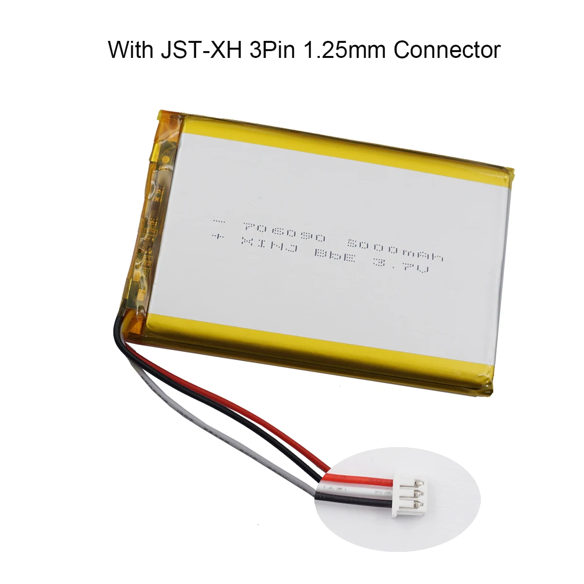 Polímero Li LiPo Bateria 706090 NTC Termistor, 3 fios JST, 3Pin, 1.25mm Conector para GPS Power