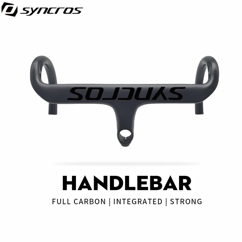 SYNCROS Carbon Road Handlebar 1-1/8" Integrated Racing Bike Drop Handlebars 400/420/440 Cycling