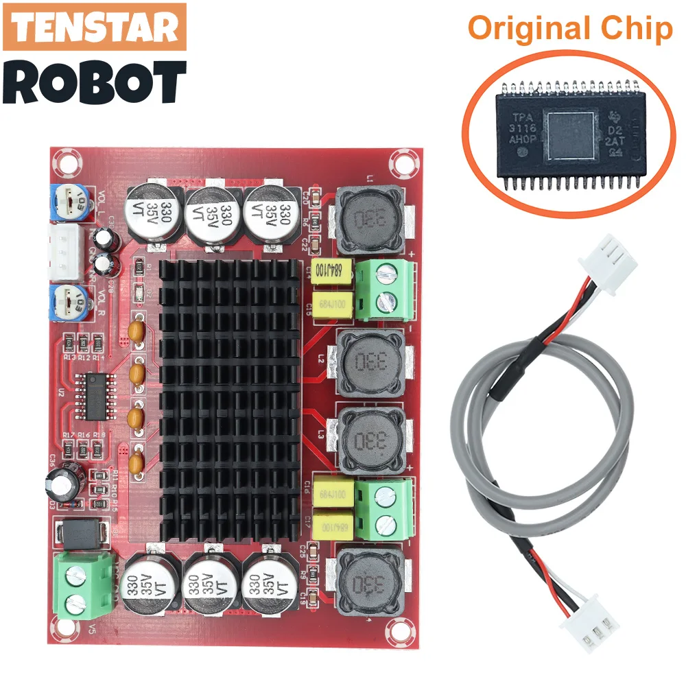 Original Chip TPA3116 D2 XH-M543 12V 24V 120W*2  Dual Channel Digital Power Audio Amplifier Board