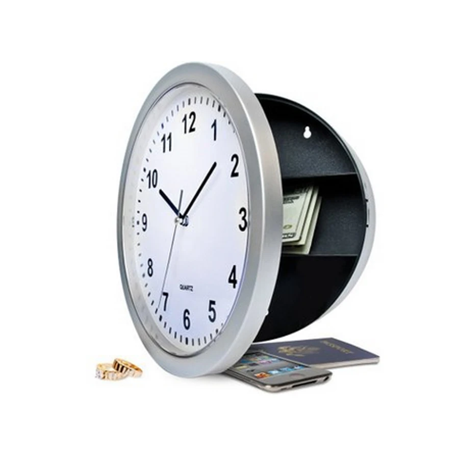 Round clock safety box safe hidden safety box clock hanging wall clock safe with a food grade smell