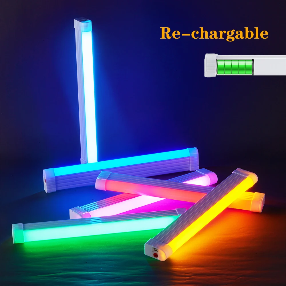 LED Video Light Wand Handheld Hanging Fill Light Photography Lamp Rechargeable Bedside Lamp Light