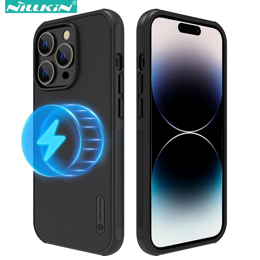 Nillkin Magnetic Case for iPhone 15 Pro Max / 14 Plus / 13 Mini Compatible MagSafe Bump Textured