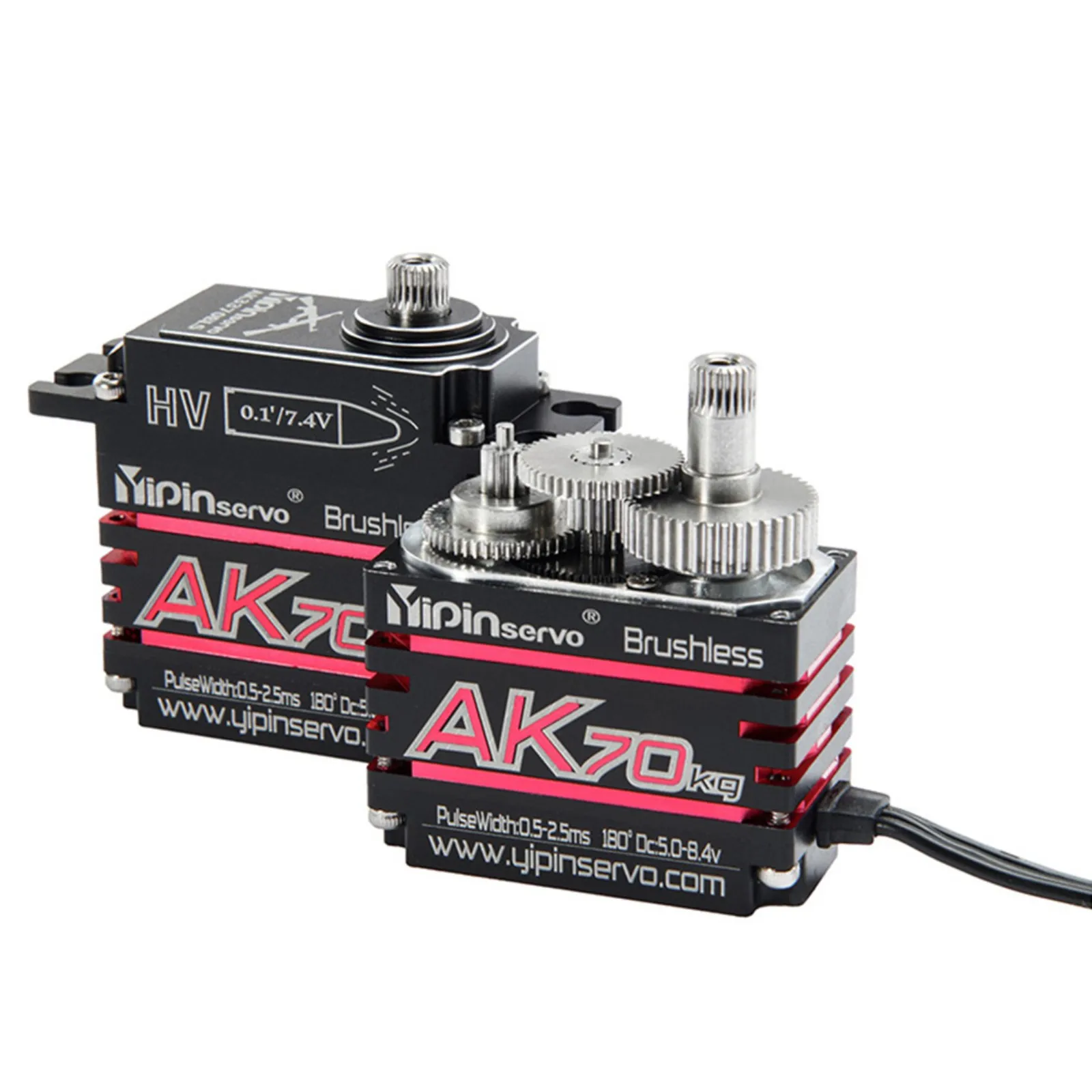 YIPINServo AK70 70KG HV 180° Magnetic Induction Waterproof Brushless Digital Servos Replacement for