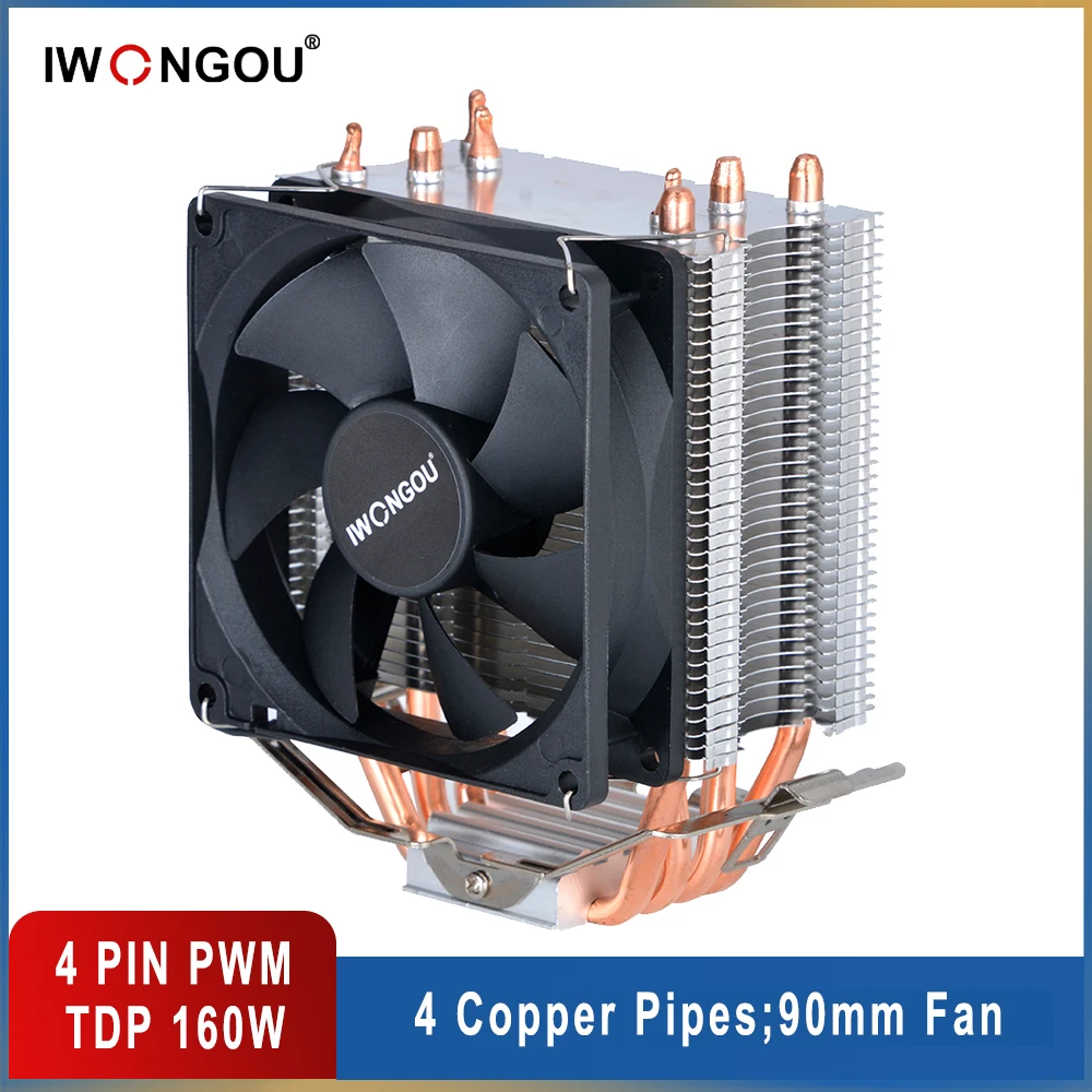 X99 Processor Cooler Lga 2011 V3 4pin Rgb Fan Cpu Tower Heatsink 4 Heatpipes Cooling Cpu for Intel
