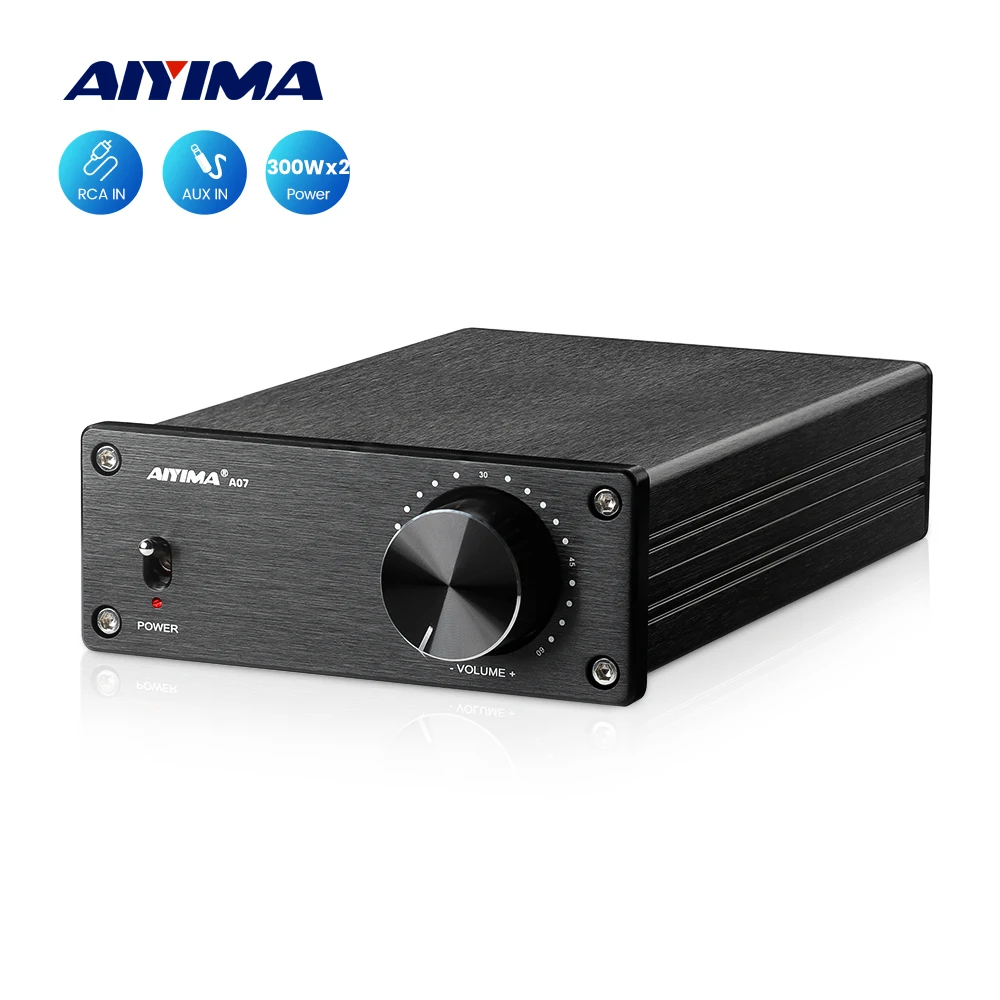 AIYIMA A07 TPA3255 Power Amplifier 300Wx2 Class D Stereo 2.0 Digital Audio Amp HiFi Sound Amplifiers