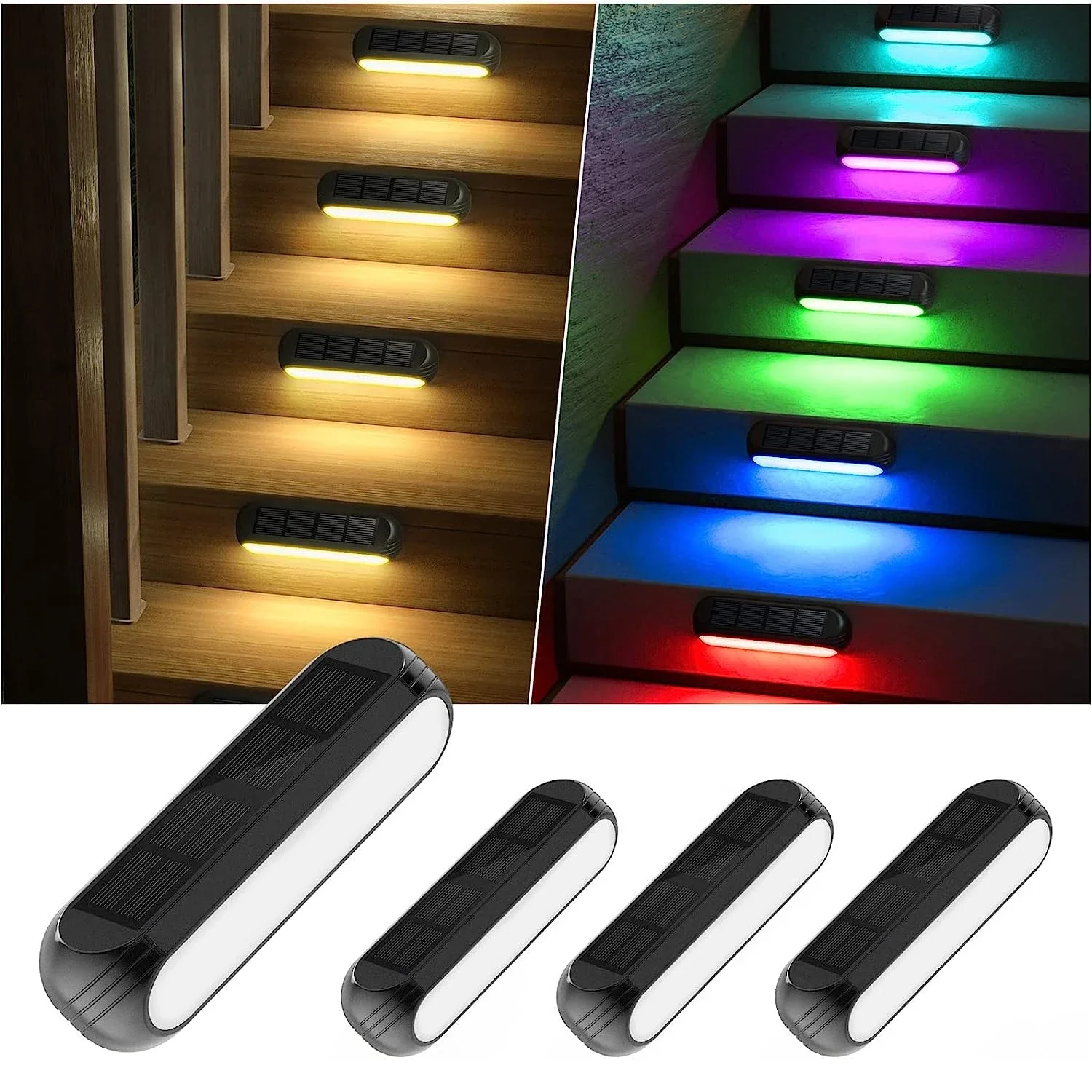 Energia Solar LED RGB Luzes Decorativas, quintal & jardim decorações ao ar livre Lâmpada de Parede