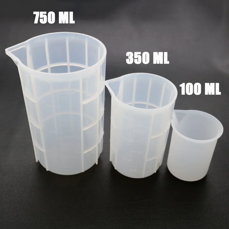 100ML-750ML Silicone Measuring Cup Split Cup For DIY Epoxy Resin Jewelry Accessories Making Cake