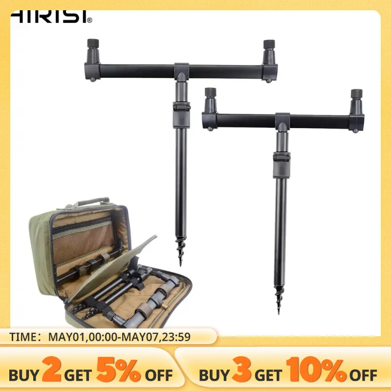 Hirisi Carp Fishing Tackle Bag with Buzz Bar Carryall Luggage with Bank Sticks Rod Pod Size