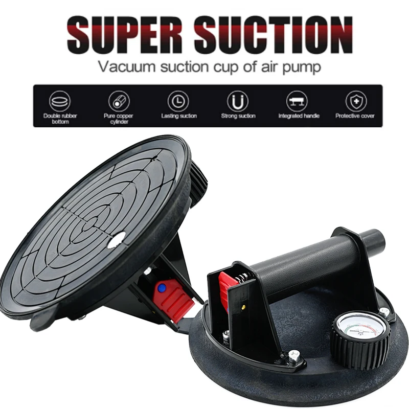 New 8 Inch 200KG-250KG Air Pump Vacuum Suction Cups Powerful Heavy-Duty Strong Hand Pump Sucker
