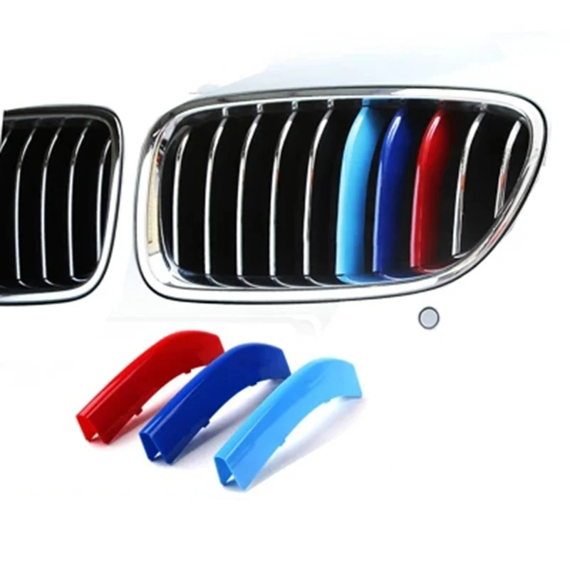 3pcs/lot Car Grille Network Decor Trims Grill Sticker for BMW E46 F30 E90 3 Series Car Style BMW