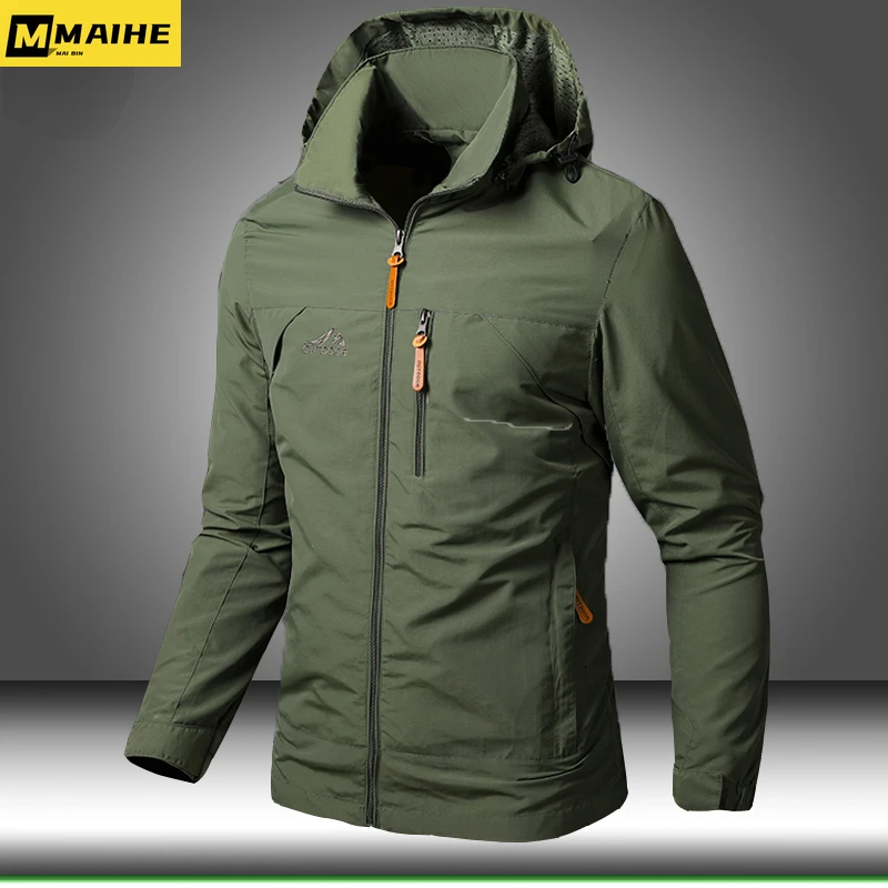 Mens Windbreaker Jackets Waterproof Military Hooded Coat Male New Combat Jackets Men Autumn Outdoor