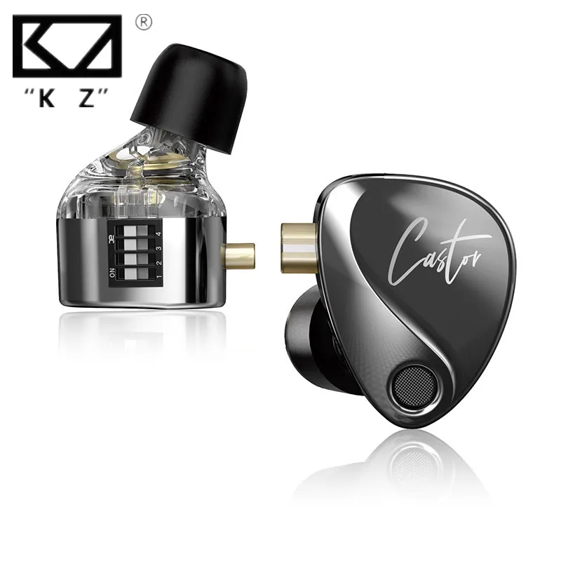 KZ Castor In Ear HiFi Earphone 2 Dynamic High-end Tunable balanced armature Earphones Monitor