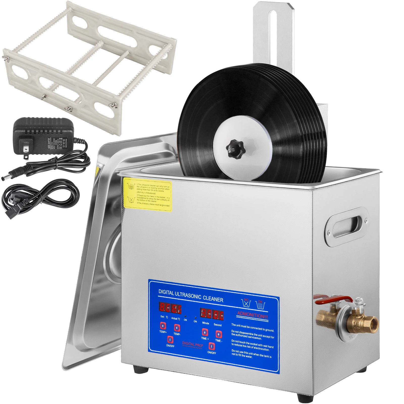 VEVOR Ultraschallreiniger für Haushaltsgeräte, Ultraschall-Schallplattenreiniger, 180 W,