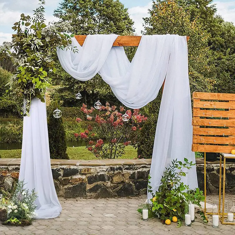 Wedding Arch Drape Chiffon Fabric Draping Curtain Drapery Wedding Stage Backdrop Draping Ceremony