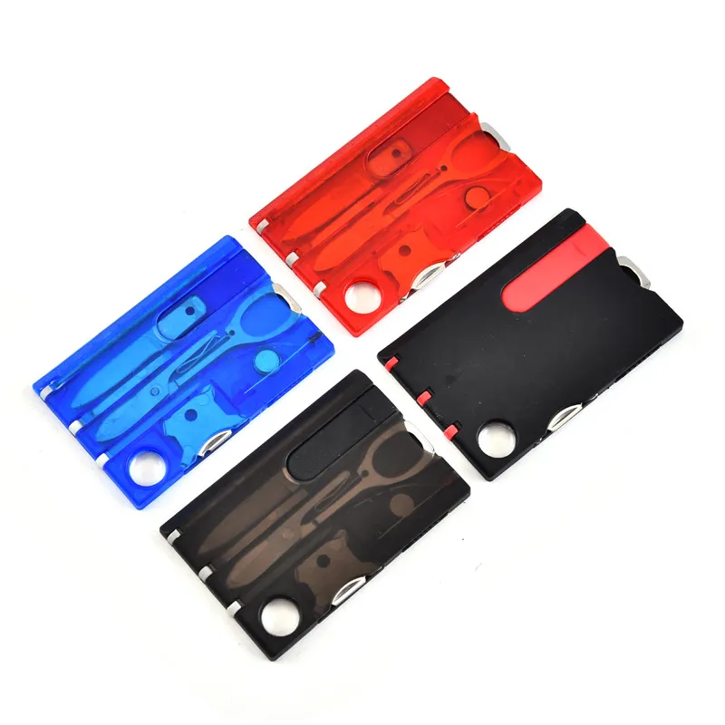 10 In 1 Pocket Credit Card Portable Multi Tools Outdoor Survival Camping Equipment 1 Box Portable