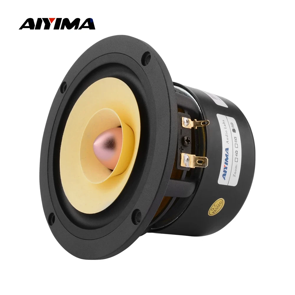 AIYIMA 1 Stücke 4 Zoll Full Range Lautsprechereinheit 4 8 Ohm 25 W Lautsprecher Hochtöner Woofer