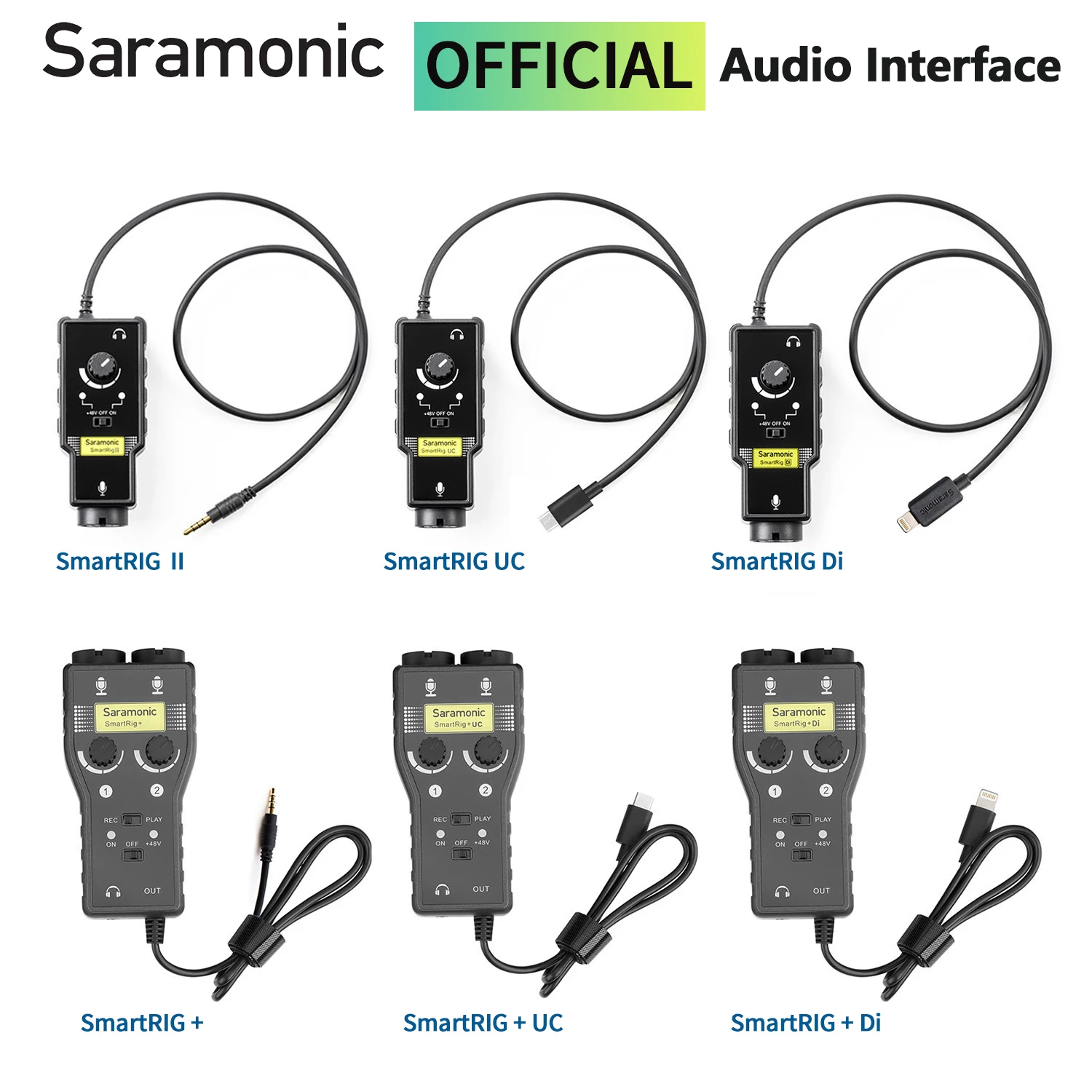 Saramonic Smartrig Professionele Audio Interface Voor Gitaar Xlr Microfoon Audio Mixer Versterker Voor Pc Computer Smartphone Ds