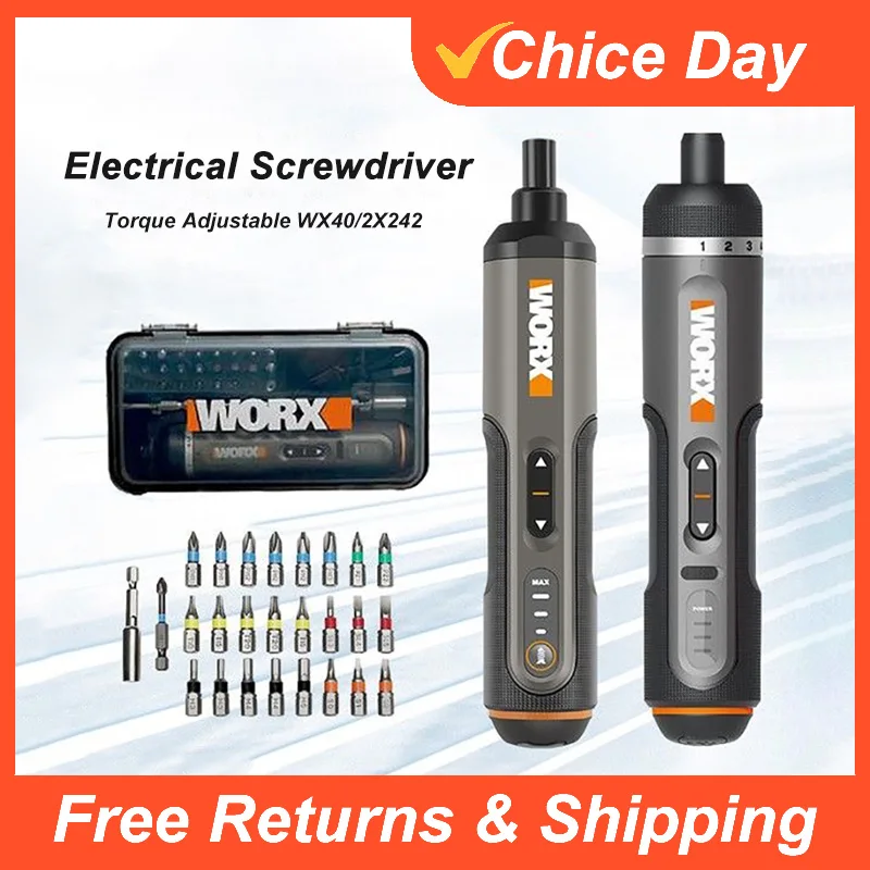 Worx 4V Mini Electrical Screwdriver Set WX242 WX241 WX240 Smart Cordless Electric Screwdrivers USB