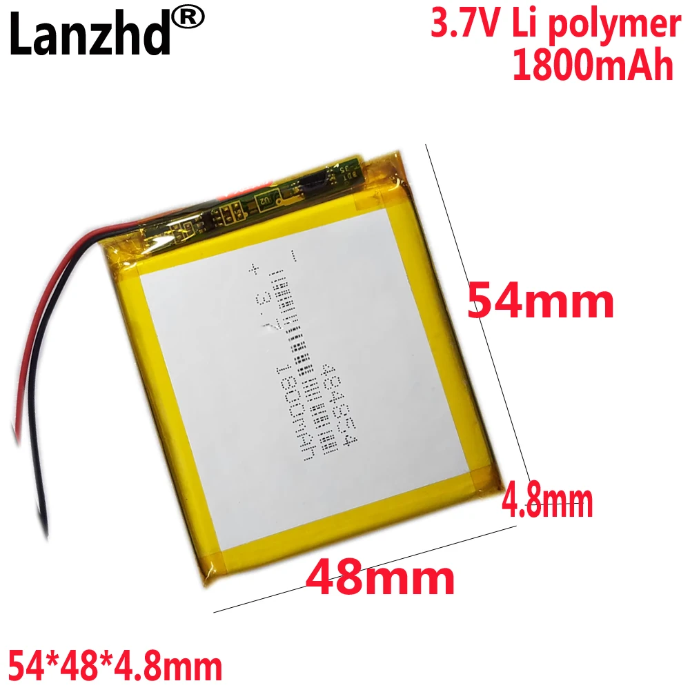 Bateria de lítio recarregável para o valentão MP4  bateria do Li-polímero  LiPo  3.7V  1800mAh