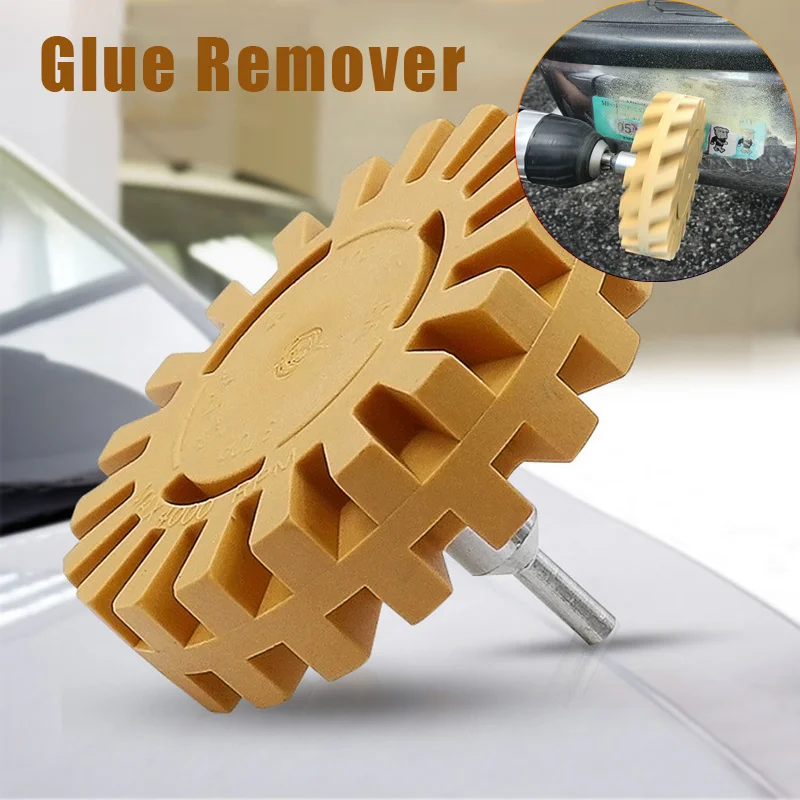 100mm 4 Inch Car Eraser Wheel Smooth Power Drill Adapter Decal Removal Paint Repair Rubber Effective