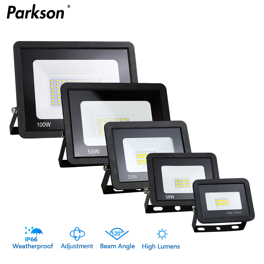 LED Flood Light 10W 20W 30W 50W 100W AC 220V LED Floodlight IP66 Waterproof Reflector Spotlight