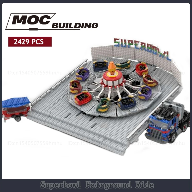GBC Module Superbowl Fairground Ride MOC Building Blocks Motor Machine Technology Bricks Playground