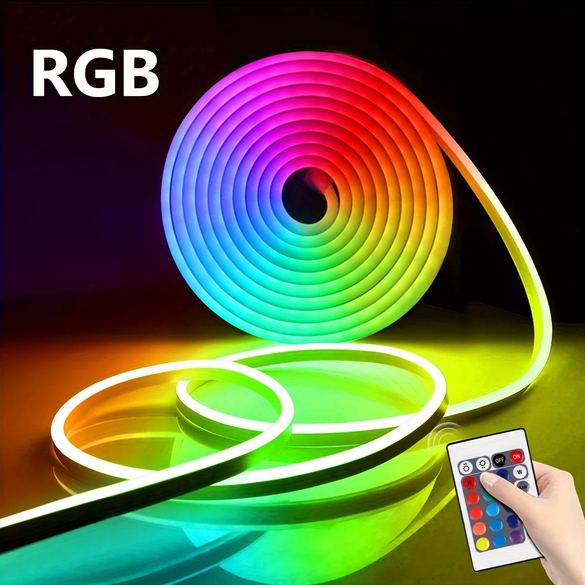 5V LED RGB Strip Light Neon USB Flexible Silicone Lights 1M Remote Control Waterproof SMD 3535