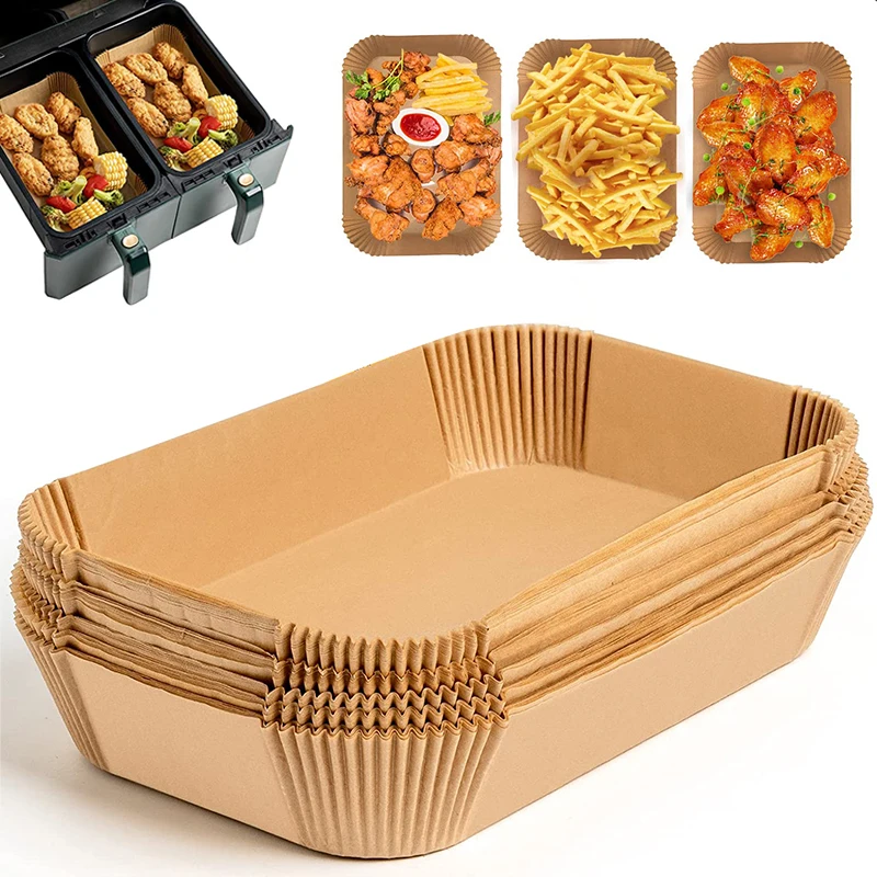 Disposable Air Fryer Paper Non-Stick Kitchen Baking Airfryer Mat Oilproof Micro-wave Barbecue Pad