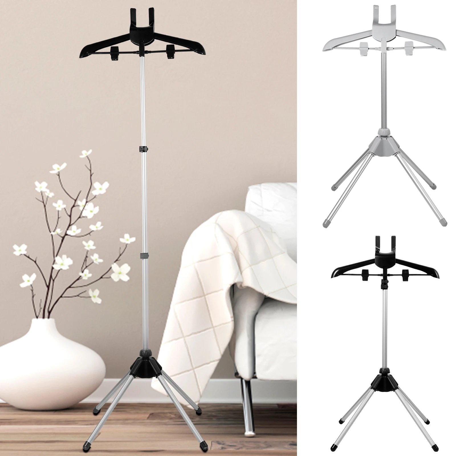 Steamer Stand Telescopic Garment Steamer Rack Height Adjustable Garment Foldable Standing Garment
