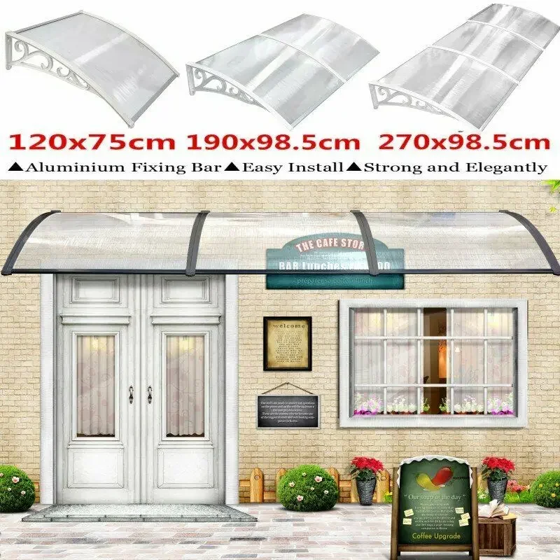 Tür Fenster Regenschutz Sonnenschutz Tür Markise moderne Polycarbonat Abdeckung Haustür Außen