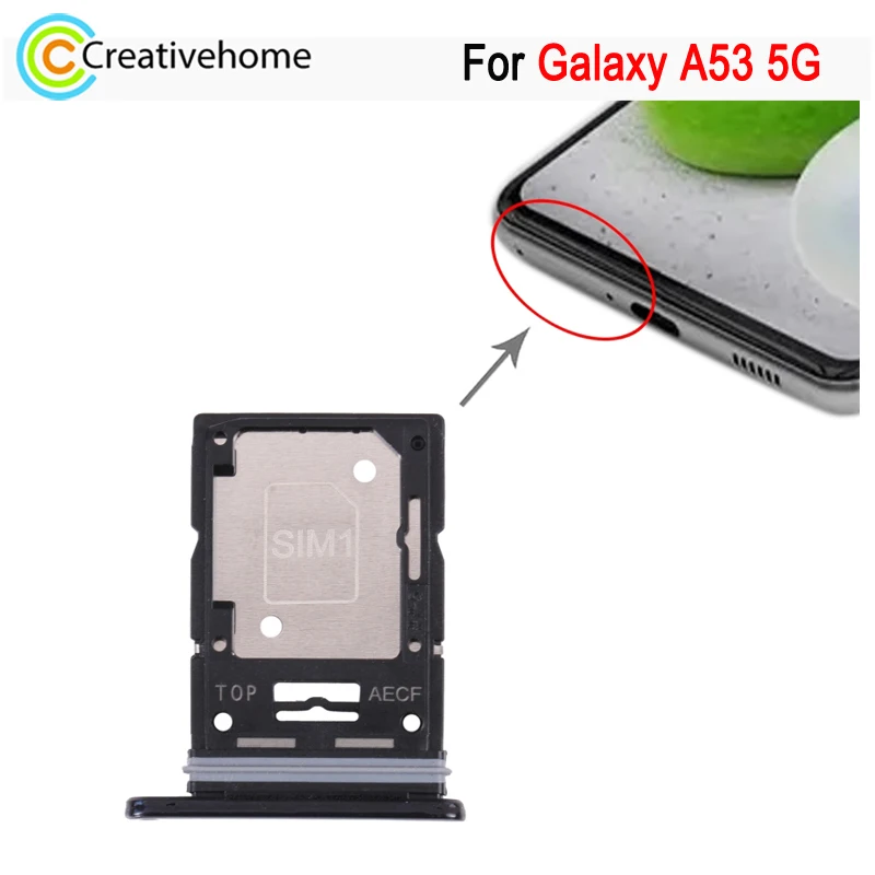 Bandeja de cartão SIM e SIM para samsung galaxy a53 5g sm-a536b, substituição do adaptador micro sd