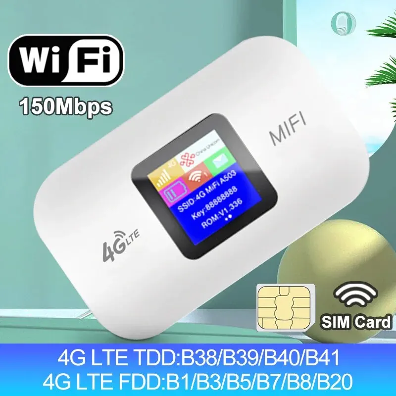 4G Lte Router Wireless Wifi Portable Modem Mini Outdoor Hotspot Pocket Mifi 150mbps Sim Card Slot