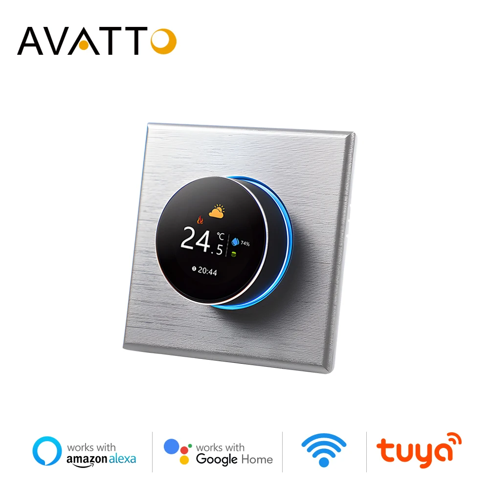 Avatto tuya wifi digital anzeige knopf thermostat smart wasser/elektrisch/gaskessel temperatur