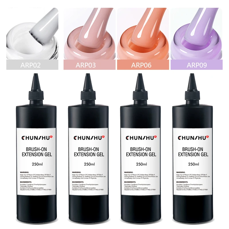 CHUNSHU Refill Extension Gel Nail Polish 250ML Soak Off  Brush On Builder Nail Hard Gel Varnishes