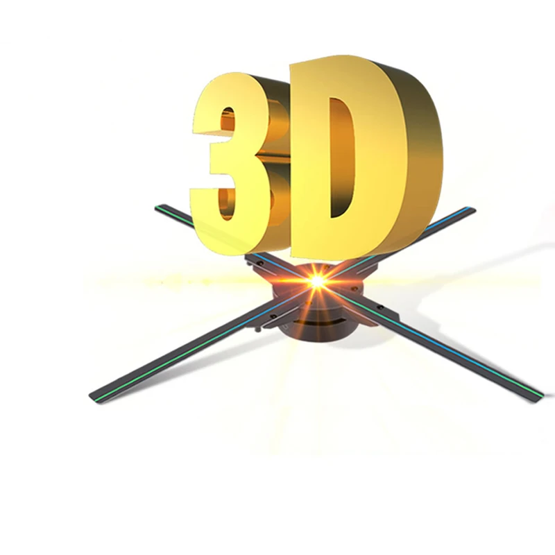 3D holographic fan projector advertising display lights 3D hologram  advertising lights decorative