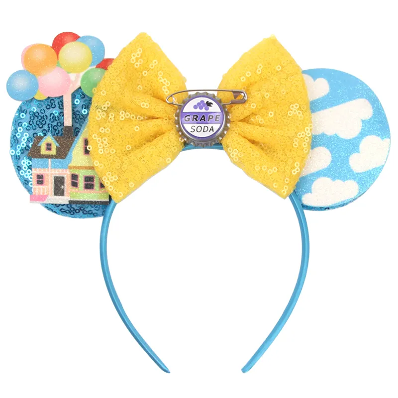 New Disney Mouse Ears Headband Mickey 5" Bow Hairband Girls Party Festival Gift Halloween DIY Hair