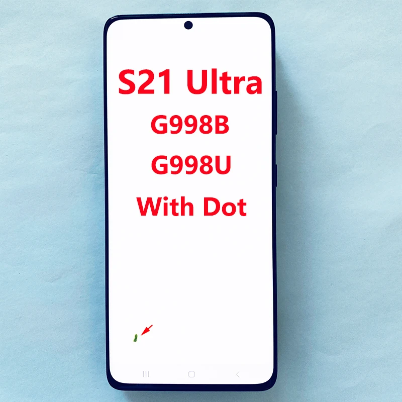 Mit Kratzer super amoled s21u lcd für samsung s21 ultra 5g g998f g998b lcd display touchscreen 6.8