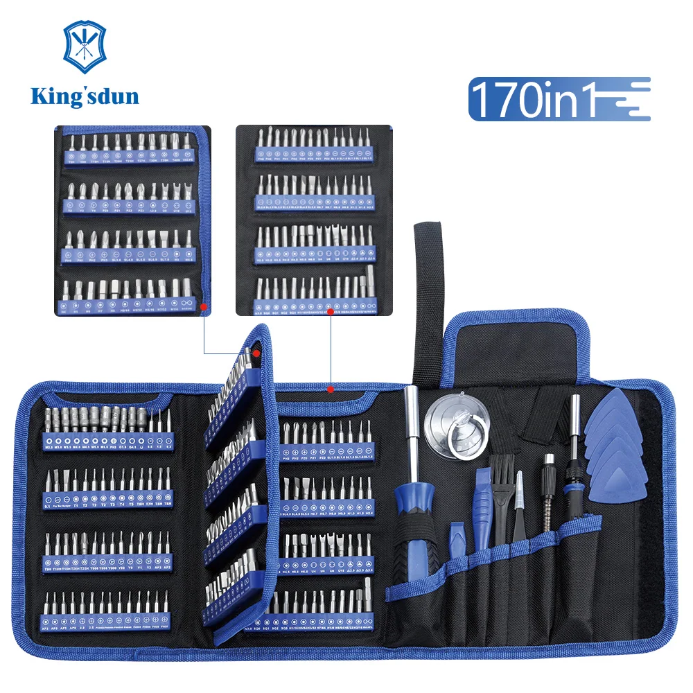 Conjunto de chaves de fenda de precisão Bits magnéticos Kits de ferramentas portáteis pequenos