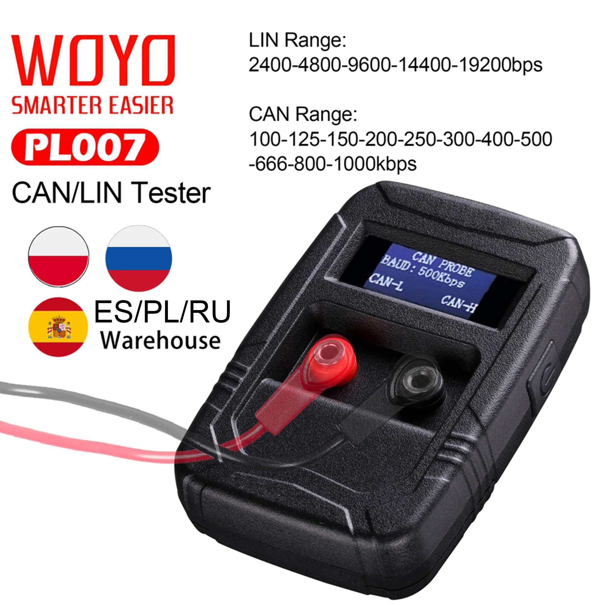 WOYO PL007 Lin kann Analysator Werkzeug Automobil kann Bus analyze automatisch erkennen CAN-H kann,