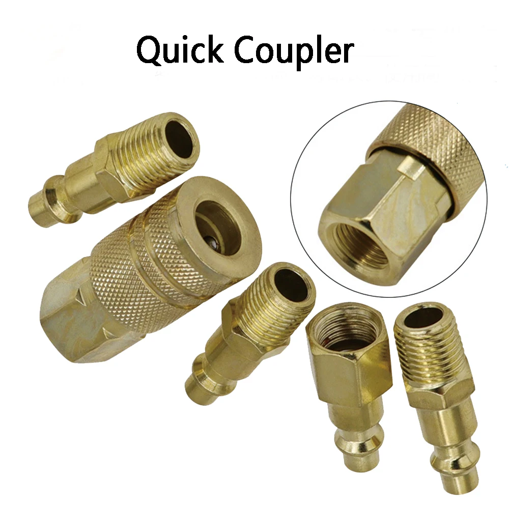 5 Stück Messing Schnell kupplung Luft schlauch leitung End anschluss 1/4 "npt Innen-/Außengewinde