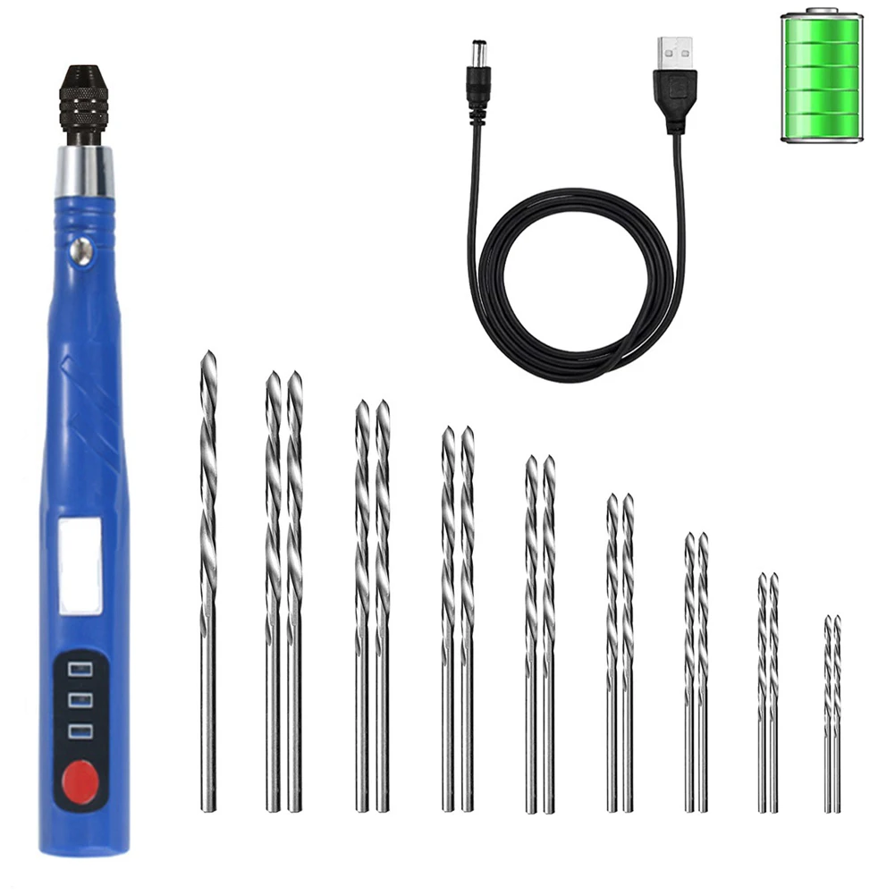 Elektrisches kabelloses USB-Hand bohrset für die Schmuck herstellung  Schraubstock-Set für