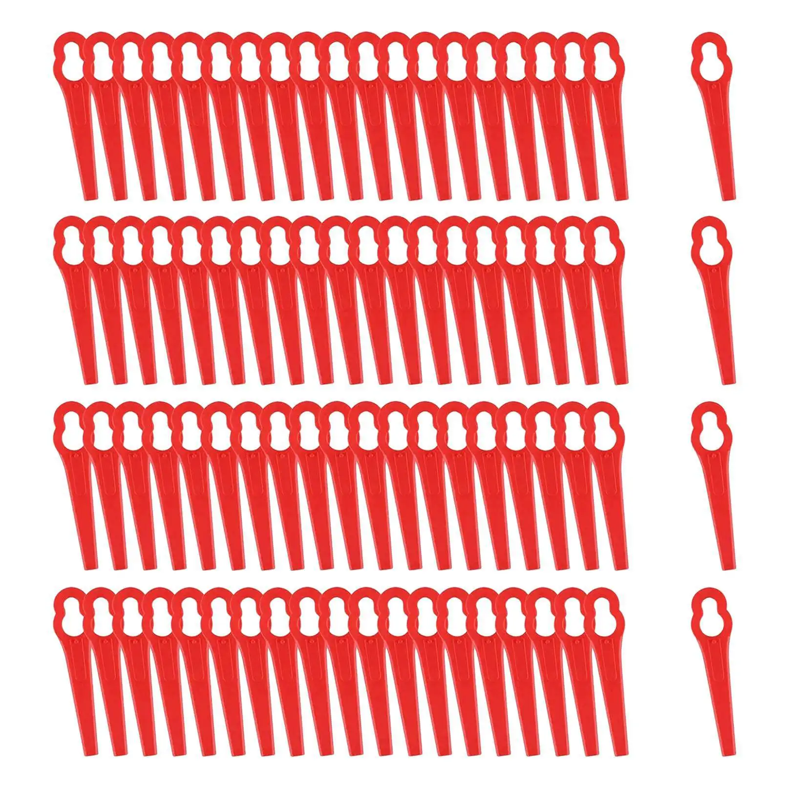 80 pcs 8,3 cm Kunststoff Grass ch neider Klinge Ersatz klingen Rasenmäher blätter für Bosch Ein hell
